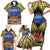 Penrhyn aka Tongareva Cook Islands Atoll Personalised Family Matching Short Sleeve Bodycon Dress and Hawaiian Shirt with Pacific Coral Reef Gold Vibe