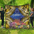 Penrhyn aka Tongareva Cook Islands Atoll Personalised Quilt with Pacific Coral Reef Gold Vibe