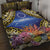 Penrhyn aka Tongareva Cook Islands Atoll Personalised Quilt Bed Set with Pacific Coral Reef Gold Vibe