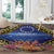 Penrhyn aka Tongareva Cook Islands Atoll Personalised Round Carpet with Pacific Coral Reef Gold Vibe