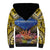 Penrhyn aka Tongareva Cook Islands Atoll Personalised Sherpa Hoodie with Pacific Coral Reef Gold Vibe