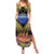 Penrhyn aka Tongareva Cook Islands Atoll Personalised Summer Maxi Dress with Pacific Coral Reef Gold Vibe