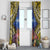 Penrhyn aka Tongareva Cook Islands Atoll Personalised Window Curtain with Pacific Coral Reef Gold Vibe