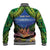 Penrhyn aka Tongareva Cook Islands Atoll Personalised Baseball Jacket with Pacific Coral Reef Green Vibe