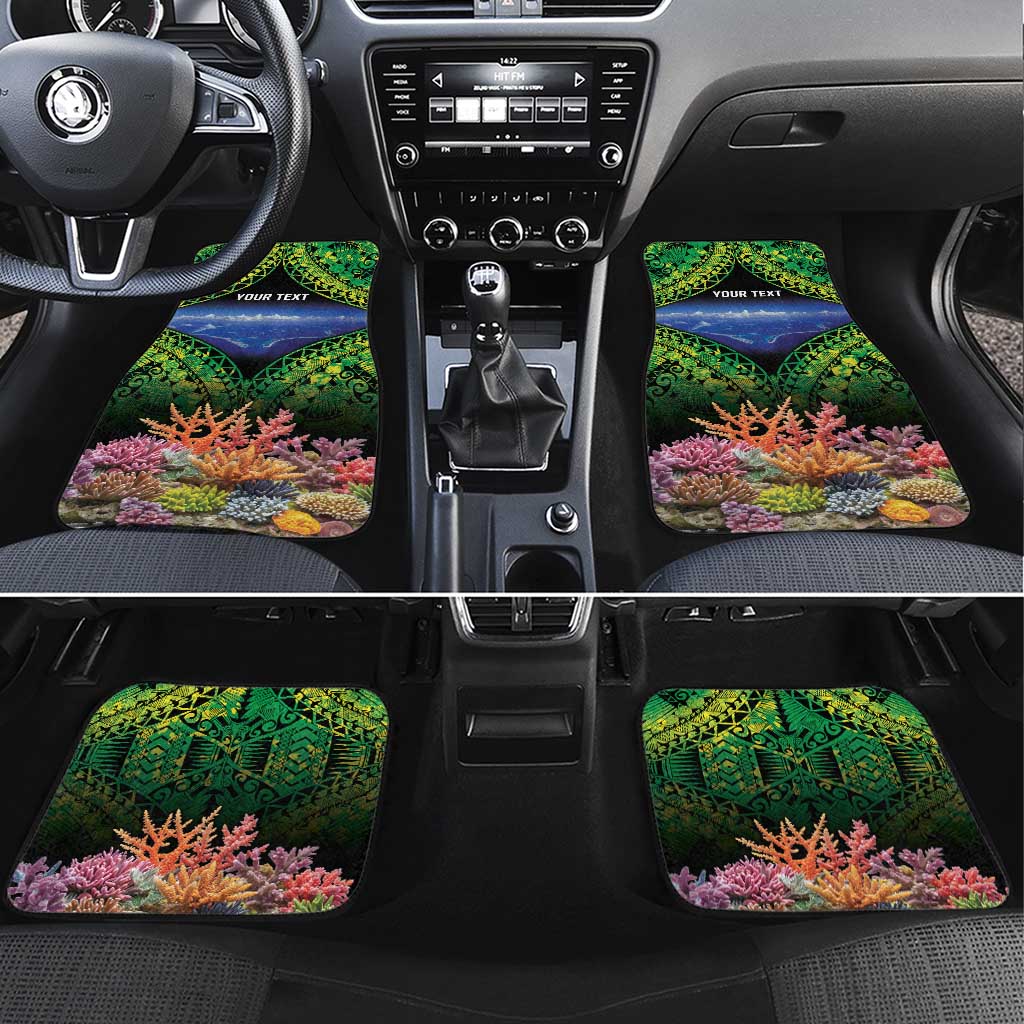 Penrhyn aka Tongareva Cook Islands Atoll Personalised Car Mats with Pacific Coral Reef Green Vibe