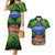 Penrhyn aka Tongareva Cook Islands Atoll Personalised Couples Matching Mermaid Dress and Hawaiian Shirt with Pacific Coral Reef Green Vibe