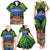 Penrhyn aka Tongareva Cook Islands Atoll Personalised Family Matching Tank Maxi Dress and Hawaiian Shirt with Pacific Coral Reef Green Vibe