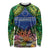 Penrhyn aka Tongareva Cook Islands Atoll Personalised Long Sleeve Shirt with Pacific Coral Reef Green Vibe