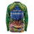 Penrhyn aka Tongareva Cook Islands Atoll Personalised Long Sleeve Shirt with Pacific Coral Reef Green Vibe