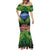 Penrhyn aka Tongareva Cook Islands Atoll Personalised Mermaid Dress with Pacific Coral Reef Green Vibe