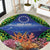 Penrhyn aka Tongareva Cook Islands Atoll Personalised Round Carpet with Pacific Coral Reef Green Vibe