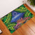 Penrhyn aka Tongareva Cook Islands Atoll Personalised Rubber Doormat with Pacific Coral Reef Green Vibe