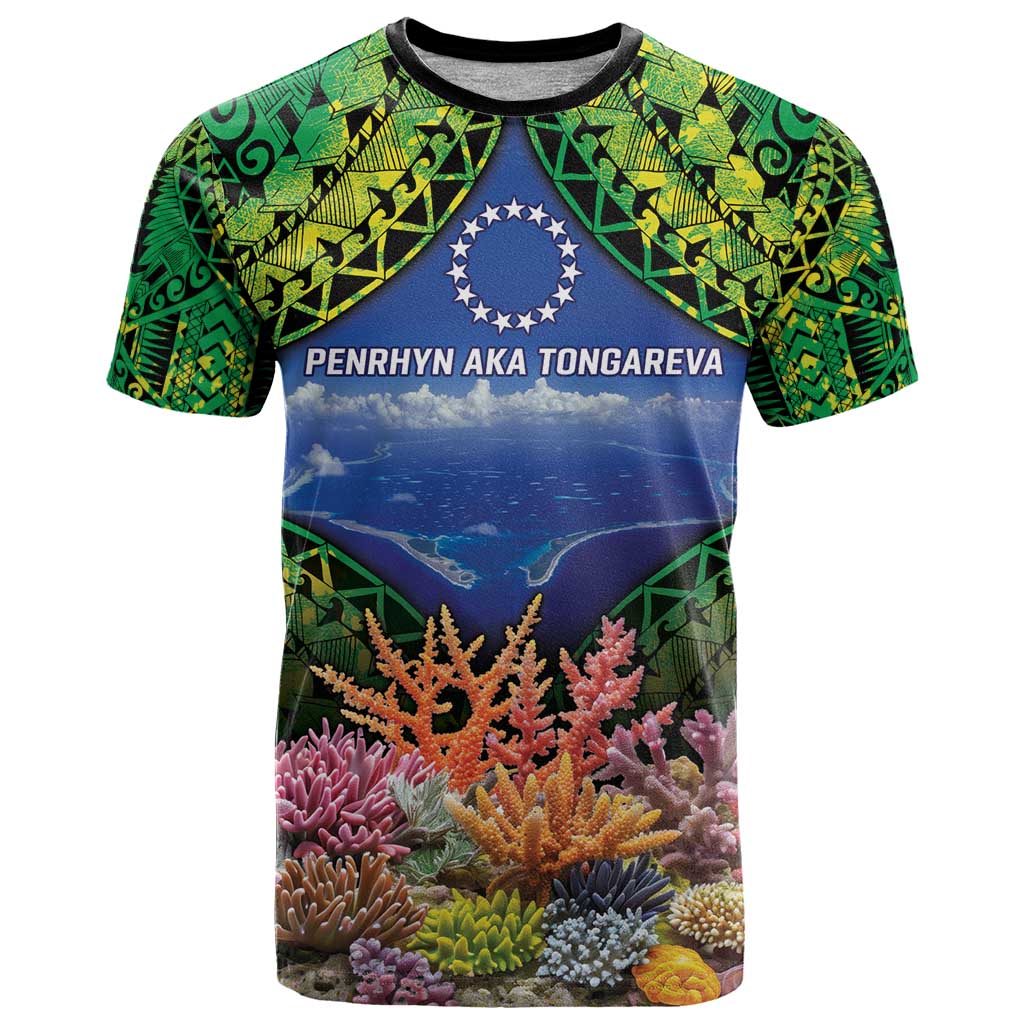 Penrhyn aka Tongareva Cook Islands Atoll Personalised T Shirt with Pacific Coral Reef Green Vibe