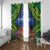 Penrhyn aka Tongareva Cook Islands Atoll Personalised Window Curtain with Pacific Coral Reef Green Vibe