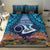 Te Ulu o te Watu Cook Islands Atoll Personalised Bedding Set Pukapuka Map with Pacific Coral Reef Blue Vibe