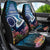 Te Ulu o te Watu Cook Islands Atoll Personalised Car Seat Cover Pukapuka Map with Pacific Coral Reef Blue Vibe