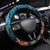 Te Ulu o te Watu Cook Islands Atoll Steering Wheel Cover Pukapuka Map with Pacific Coral Reef Blue Vibe