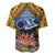 Te Ulu o te Watu Cook Islands Atoll Personalised Baseball Jersey Pukapuka Map with Pacific Coral Reef Gold Vibe