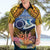 Te Ulu o te Watu Cook Islands Atoll Personalised Hawaiian Shirt Pukapuka Map with Pacific Coral Reef Gold Vibe