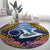 Te Ulu o te Watu Cook Islands Atoll Personalised Round Carpet Pukapuka Map with Pacific Coral Reef Gold Vibe