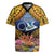 Te Ulu o te Watu Cook Islands Atoll Personalised Rugby Jersey Pukapuka Map with Pacific Coral Reef Gold Vibe