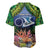 Te Ulu o te Watu Cook Islands Atoll Personalised Baseball Jersey Pukapuka Map with Pacific Coral Reef Green Vibe