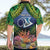 Te Ulu o te Watu Cook Islands Atoll Personalised Hawaiian Shirt Pukapuka Map with Pacific Coral Reef Green Vibe