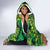 Te Ulu o te Watu Cook Islands Atoll Personalised Hooded Blanket Pukapuka Map with Pacific Coral Reef Green Vibe