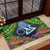 Te Ulu o te Watu Cook Islands Atoll Personalised Rubber Doormat Pukapuka Map with Pacific Coral Reef Green Vibe