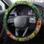 Te Ulu o te Watu Cook Islands Atoll Steering Wheel Cover Pukapuka Map with Pacific Coral Reef Green Vibe