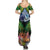 Te Ulu o te Watu Cook Islands Atoll Personalised Summer Maxi Dress Pukapuka Map with Pacific Coral Reef Green Vibe