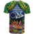 Te Ulu o te Watu Cook Islands Atoll Personalised T Shirt Pukapuka Map with Pacific Coral Reef Green Vibe