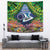 Te Ulu o te Watu Cook Islands Atoll Personalised Tapestry Pukapuka Map with Pacific Coral Reef Green Vibe