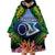 Te Ulu o te Watu Cook Islands Atoll Personalised Wearable Blanket Hoodie Pukapuka Map with Pacific Coral Reef Green Vibe