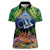 Te Ulu o te Watu Cook Islands Atoll Personalised Women Polo Shirt Pukapuka Map with Pacific Coral Reef Green Vibe