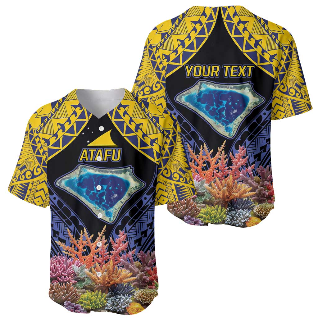 Tokelau Atafu Atoll Personalised Baseball Jersey Pacific Coral Reef Vibe