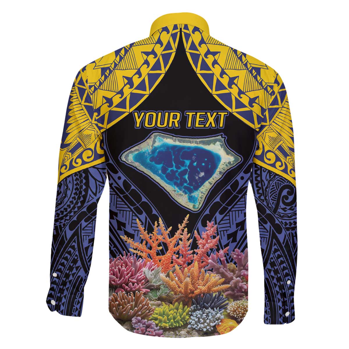 Tokelau Atafu Atoll Personalised Family Matching Off The Shoulder Long Sleeve Dress and Hawaiian Shirt Pacific Coral Reef Vibe