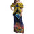 Tokelau Atafu Atoll Personalised Family Matching Off Shoulder Maxi Dress and Hawaiian Shirt Pacific Coral Reef Vibe