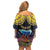 Tokelau Atafu Atoll Personalised Family Matching Off Shoulder Short Dress and Hawaiian Shirt Pacific Coral Reef Vibe