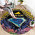 Tokelau Atafu Atoll Personalised Round Carpet Pacific Coral Reef Vibe