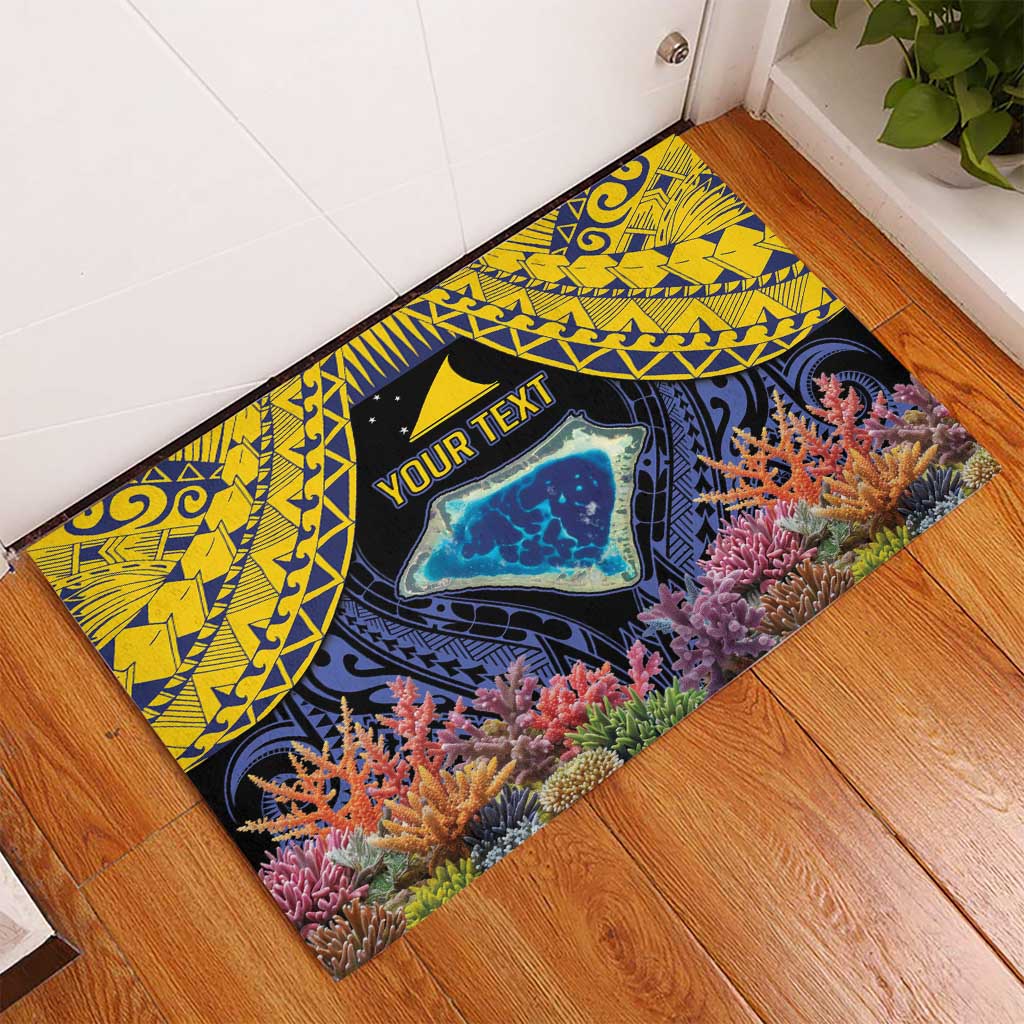 Tokelau Atafu Atoll Personalised Rubber Doormat Pacific Coral Reef Vibe