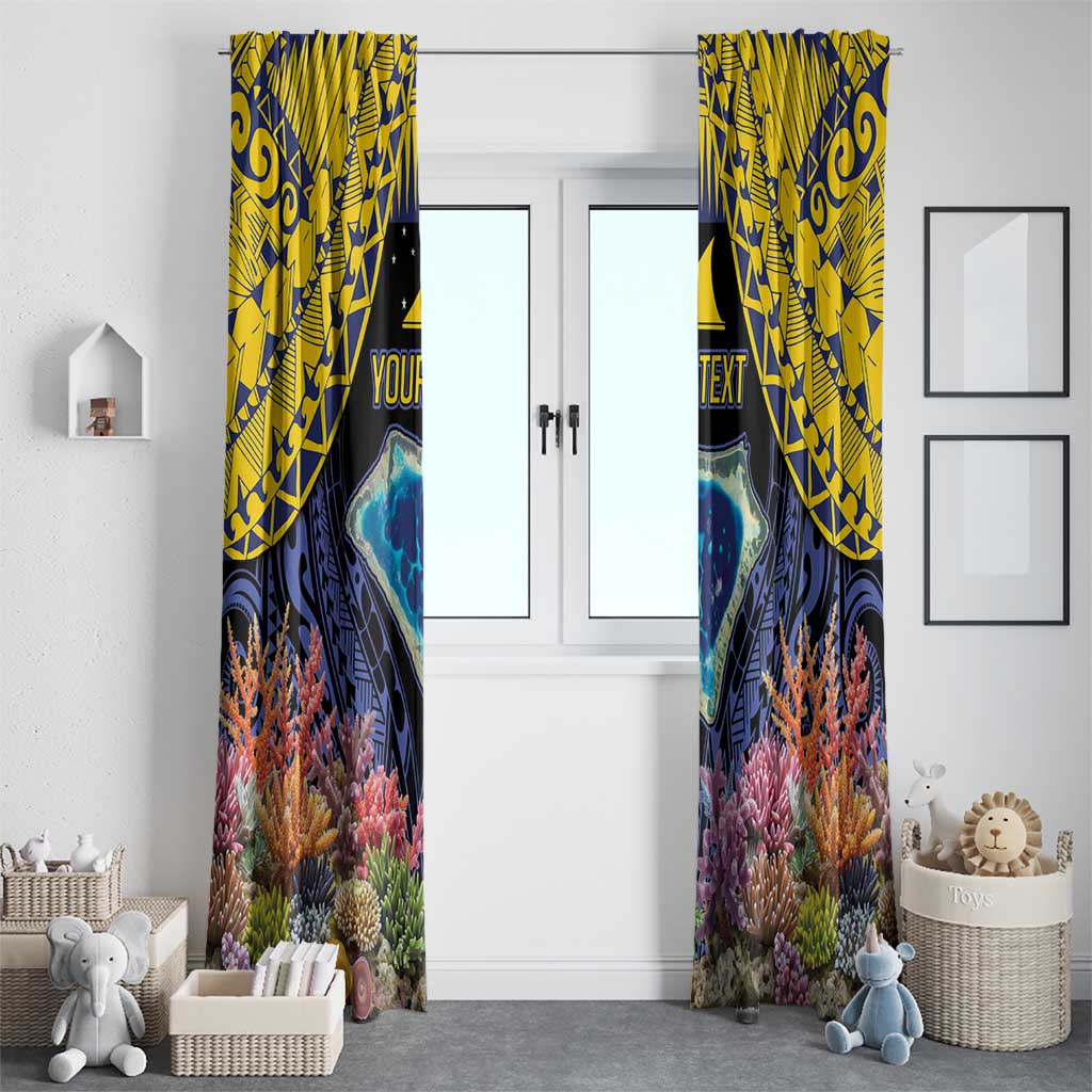 Tokelau Atafu Atoll Personalised Window Curtain Pacific Coral Reef Vibe