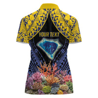 Tokelau Atafu Atoll Personalised Women Polo Shirt Pacific Coral Reef Vibe