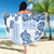 Vintage Hawaii Beach Blanket Hibiscus Tapa Tribal With Hawaiian Quilt Pattern Blue LT9 - Wonder Print Shop