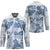 Vintage Hawaii Hockey Jersey Hibiscus Tapa Tribal With Hawaiian Quilt Pattern Blue - Polynesian Pride