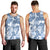 Vintage Hawaii Men Tank Top Hibiscus Tapa Tribal With Hawaiian Quilt Pattern Blue LT9 - Polynesian Pride