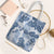 Vintage Hawaii Tote Bag Hibiscus Tapa Tribal With Hawaiian Quilt Pattern Blue - Polynesian Pride
