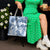 Vintage Hawaii Tote Bag Hibiscus Tapa Tribal With Hawaiian Quilt Pattern Blue - Polynesian Pride