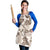 Vintage Hawaii Apron Hibiscus Tapa Tribal With Hawaiian Quilt Pattern Gold - Polynesian Pride