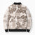 Vintage Hawaii Bomber Puffer Jacket Hibiscus Tapa Tribal With Hawaiian Quilt Pattern Gold - Polynesian Pride